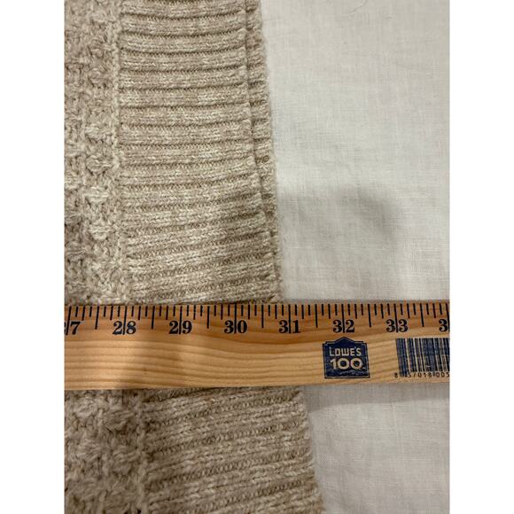 NWT American Eagle Outfitters Cable Knit Turtleneck Dress Beige Women's Size S - Picture 11 of 12
